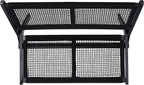 SAFAVIEH Outdoor Collection Kobina Black Acacia Wood/Black Rope Foldable Bench