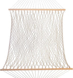 Castaway Living 13 ft. Double Traditional Hand Woven Cotton Rope Hammock – 2-Person, 450 lb Capacity, Free Extension Chains & Tree Hooks, Designed in The USA