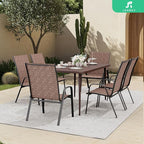 JEAREY Patio Dining Table, Outdoor Dining Table All-Weather for Garden, Backyard, Lawn, Coffee