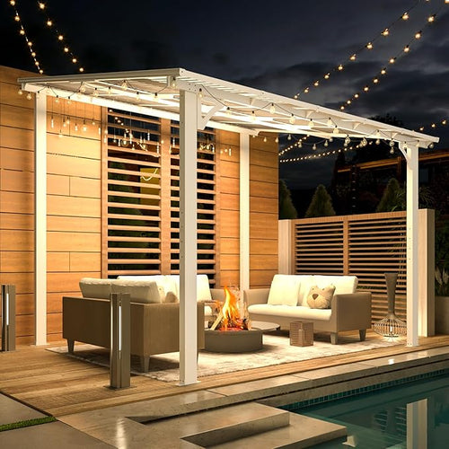 10' x 8' Pergolas and Gazebos on Clearance in White – 10'x8