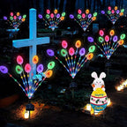Lmtocs Solar Easter Decorations Outdoor Stake Lights, 2 Packs 16LED Solar Egg Lights for Easter Decor, Waterproof Outdoor Decor for Spring Garden Yard Pathway Lawn