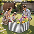 4 Pack 2x2FT Corrugated Galvanized Steel Raised Garden Bed Outdoor, Metal Above Ground Garden Bed for Vegetables and Flowers, Raised Beds for Gardening-2x2FTx10Inch