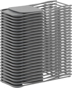 Flash Furniture Hercules Series Plastic Folding Chair - Grey - 6 Pack 650LB Weight Capacity Comfortable Event Chair-Lightweight Folding Chair