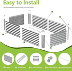 8x2x2FT Galvanized Raised Garden Bed,Galvanized Planter Boxes Outdoor, Large Metal Raised Garden Beds for Vegetables-Silver