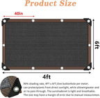 QLOFEI 4x6 FT Shade Cloth with Grommets, 90% Sun Shades Outdoor Patio Mesh Tarp, Easier to Hang Sunblock Neting Cover -for Garden Greenhouse Pergola Lawn Kennel Chicken Coop