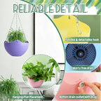 Bvrbaory 8 Pack Multicolor Hanging Planter Pots,8 Colors Garden Hanging Planters,Round Hanging Basket Pot for Indoor Outdoor Garden,Home Decor,with Water Tray Metal Chain