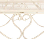 Safavieh PAT5016A Collection Arona Antique White Wrought Iron 51" Outdoor Garden Bench
