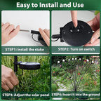 8-Pack Garden Solar Lights, 64 LED Solar Light Outdoor for Garden Decor, Waterproof Firefly Light Outdoor (Sway by Wind), Swaying Light for Outside Yard Pathway Landscape Decorations (Warm White)