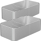 2 Pack Tall 8x4FT Raised Beds for Gardening, Corrugated Galvanized Steel Raised Garden Bed, Outdoor Metal Above Ground Garden Bed for Vegetables and Flowers