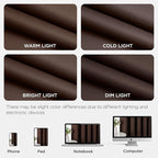 Joydeco Blackout Patio Sliding Door Curtains 96 Inches Long, Grommet Privacy Room Divider Curtains, Extra Wide Thermal Blackout Drapes for Bedroom Living Room (Chocolate, 70Wx96L, 1 Panel)