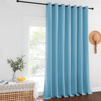 NICETOWN Teal Blue Blackout Curtains for Bedroom/Living Room 132 Inch Length - Thermal Insulated Room Darkening Grommet Top Window Curtains (100 by 132 - Inch, 1 Panel)