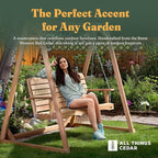 All Things Cedar Wooden Porch Swing, Outdoor Patio Furniture, 4 Foot, Natural