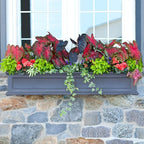 Mayne Fairfield 5-Foot Window Box – Self-Watering, Weather-Resistant Planter for Flowers – Durable Design for Outdoor Use, Perfect for Windows