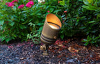 VOLT Fat Boy 12V Brass Outdoor Mini Spotlight (Bronze) for Low Voltage Landscape Lighting of Yard, Lawn, Garden, Patio, Trees & House