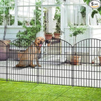 Decorative Metal Garden Fence Outdoor CTW3643, 43.2in H x 14.75 ft L, No Dig by FOREHOGARGARDEN%EF%BC%86HOME