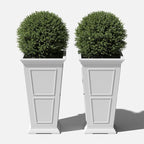 Veradek Fairmont Tall Plastic Planter - Large Outdoor Planter for Front Porch | Crack Resistant All-Weather Use | Classic Estate Design for Tall Plants, Flowers, Trees