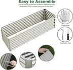 8x2x2ft Raised Garden Bed Kit, Galvanized Planter Garden Boxes Outdoor, Metal Raised Garden Beds for Vegetables,Fruits, Flower,Silver