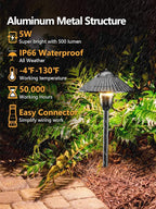 ZUCKEO LED Landscape Lighting Low Voltage Pathway Lights 12V 24V Landscape Light Kit, Outdoor Aluminum Landscape Spotlights Path Lights Waterproof for Garden Yard House Decoration(12Pack)
