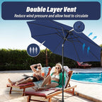 Simple Deluxe 9' Patio Umbrella Outdoor Table Market Yard Umbrella with Push Button Tilt/Crank