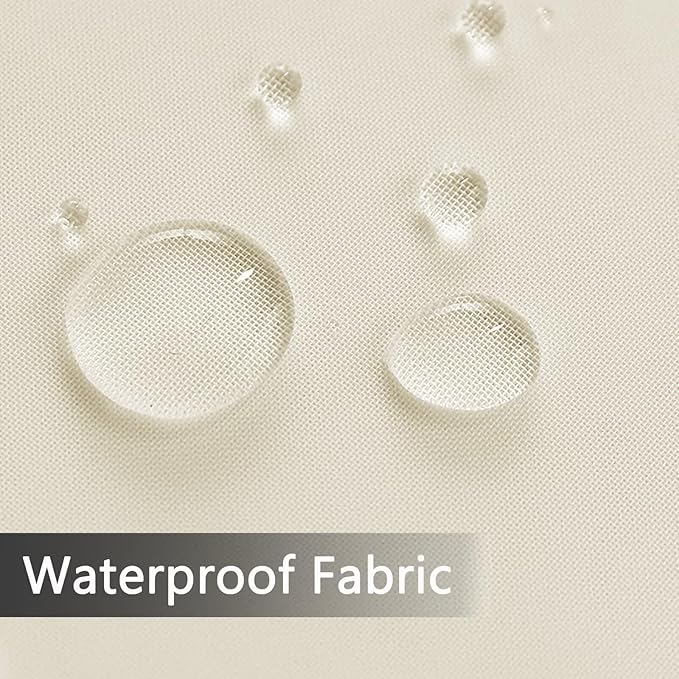 SpaceDresser Waterproof Outdoor Sheer Curtains for Patio - 4 Panels Rod Pocket Indoor Voile Sheer Curtain for Living Room,52W x 84L inch, Ivory