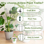 23in Plant Trellis Indoor, Trellis for Potted Plants with Butterfly, Garden Trellis Climber Support for Climbing Plants Pothos Hoya Vine