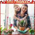 Decorative Garden Stakes with Fantasy Wand Design in Red, Green and White