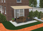 ShelterLogic 10' x 6' Solano Gazebo Canopy Charcoal Carbon Steel Frame and Water-Resistant and Sun Protection Tan Cover
