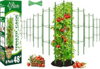 Riare 8 Pack 4 FT Tomato Cages for Garden- 48inches Heavy Duty Garden Stakes, Adjustable Tall Tomato Plant Support Tomato Trellis Cage for Pots, Raised Garden Bed, Climbing Vegetables Plants Flowers