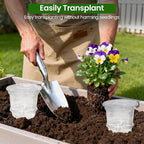 MIXC 12 Packs 5 Inch Self Watering Pots for Indoor Plants - Clear Nursery Plant Pots with Drainage, Deep Visible Reservoir - Flower Planter Outdoor with Wicking Rope