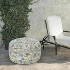 LVTXIII Indoor/Outdoor Extra Large Inflatable Ottoman Pouf D31 x H14 Inch, Round Footstool with Handle, Weather-Resistant Portable Furniture for Patio, Camping, Beach, Cabana Shells