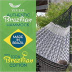 Vivere Authentic Brazilian Luxury Hammock - 450 lb Capacity