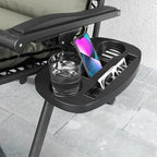 Outsunny Zero Gravity Chairs Set of 2, Reclining Folding Zero Gravity Lounge Chair, Outdoor Lounge Chairs with Removable Cushion, Headrest, and Cup Phone Holder Tray for Patio, Beach, Gray
