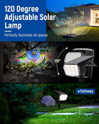 Solar Spot Lights Outdoor 63 LED 3 Lighting,Waterproof IP65 Modes Spotlights for Outside House Yard Garden Landscape Lights 6 Pack (Natural Light)