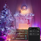 Brizled Smart String Lights, 196ft 600 LED Smart WiFi Color Changing Fairy Lights App Controlled, RGB Christmas Lights Clear Wire Work with Alexa & Google Home for Halloween Indoor Outdoor Tree Decor