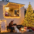 String Lights, 168FT 600 LED Warm White with Remote and 8 Modes