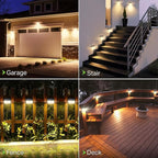 CLAONER Solar Lights Outdoor [𝟔 𝐏𝐚𝐜𝐤/126 LED], Wireless Motion Sensor Lights, IP65 Waterproof Security Lights 3 Modes, 270° Lighting Angle, Ultra-Bright Wall Lights for Deck Patio Fence Garage
