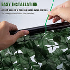 Faux Ivy Privacy Fence Screen Outdoor Expandable Artificial Greenery Roll Fake - Image 4
