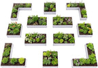 A ANLEOLIFE Set of 12 18 Inch Tall Raised Garden Beds Kit, L-Shaped, Square & Rectangular Metal Planters for Flexible Backyard Layouts, Antique White