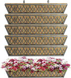6 Pack 30 Inch Window Boxes Planters Railing Planter Box with Adjustable Brackets for Porch Fence Patio Balcony Hanging Flower Baskets with Coco Liners for Outdoor Garden Decor - Dark Grey
