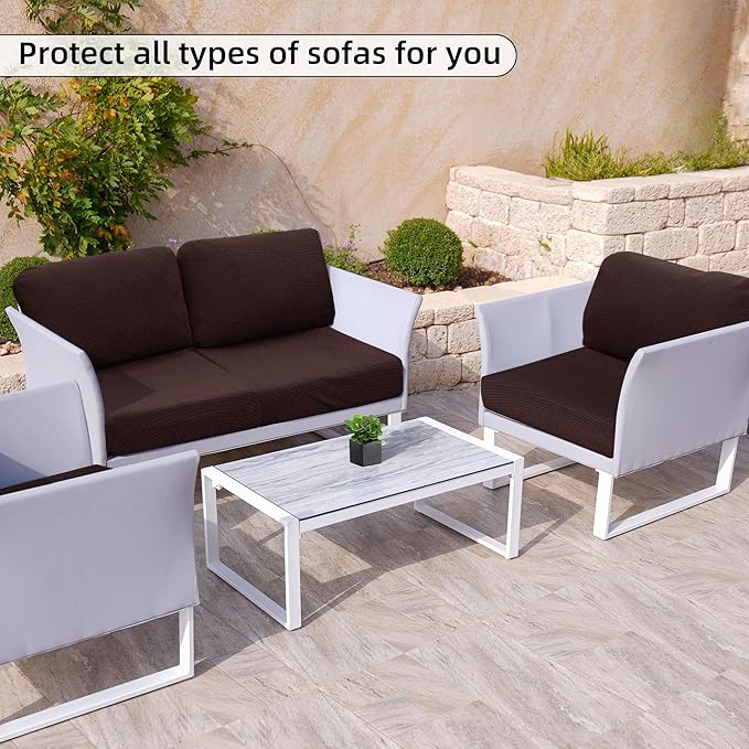 Sofa Covers Stretch Outdoor Cushion Set, 4 to 14 Piece, Anti-Static