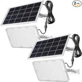 1000 Lumen 299 LED Solar Dusk to Dawn Light Outdoor JACKYLED Solar Powered Spotlight with 4000mAh Battery Outside Waterproof Wall Mount Security Light for Porch Storage Room Patio Shed (White, 2-Pack)