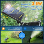 KEV Solar Spot Lights Outdoor,18 LEDs Solar Flood Lights with 2 Modes &Adjustable &IPX65 Waterproof,Solar Spotlight for Driveway/Backyard/Patio Landscape/Tree/Garage(Cool White, 1 Pack)