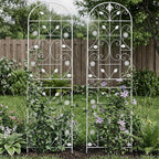 Trellis for Climbing Plants Outdoor, （2 Pack 70.8x19.6-inch）, Generic Metal Garden Trellis, Rustproof, Easy Assembly,（White）