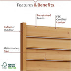 6.1ft H x 3.1ft W (1 Panel) Freestanding or Surface Mounted Enclo Sierra Privacy Screen, Wood Fence Screen, Outdoor or Indoor Decorative Privacy Panel, Great for Balcony, Patio, Deck, AZ18031