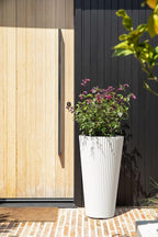 Veradek Demi Series Tall Planter for Porch, Patio, Backyard | Durable Plastic-Concrete Material | Modern Décor for Tall Plants, Grasses
