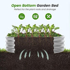 Land Guard Galvanized Raised Garden Bed Kit, Galvanized Planter Raised Garden Boxes Outdoor, Round Large Metal Raised Garden Beds for Vegetables ……