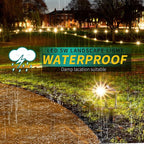LED Landscape Lights,5W 120V AC Outdoor Pathway Garden Yard Spotlight,IP65 Waterproof Garden Flood Light,Outdoor Spotlight with Stake,UL Cord 5-ft with Plug (Pack of 2, Warm White)