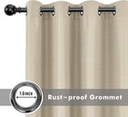 HolidayIdeas 4 Panels Linen Outdoor Curtains - Image 4