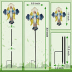 Solar Virgin Mary Cross Garden Lamp for Grave - Angel Wing Memorial Decoration, Waterproof Solar Stake Lamp for Easter, Courtyard, Yard - Sympathetic Gift for Loved Ones. Elegant Cross