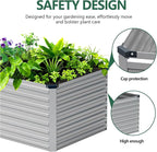 Vengarus 4x2x2FT Galvanized Raised Garden Bed Kit, Outdoor Metal Planter Box for Vegetables, Fruits,Herbs, and Succulents -120 Gallon Capacity,Silver